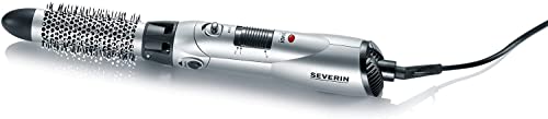 Severin WL 0821 - Rizador de pelo de aire caliente 3 en 1, con tres accesorios diferentes y función iónica, color gris y negro