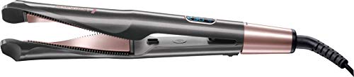 Remington Plancha de Pelo Curl & Straight Confidence - 2 en 1, Alisador y Rizador, Cerámica, Digital, Resultados Profesionales, Gris -...