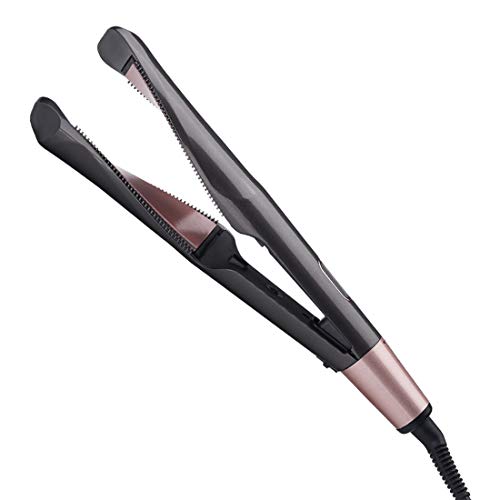 Plancha para rizar el cabello & Alisar el cabello Giro 2 en 1 Rizador de pelo Plancha de pelo LCD Temperatura Pantalla ajustable