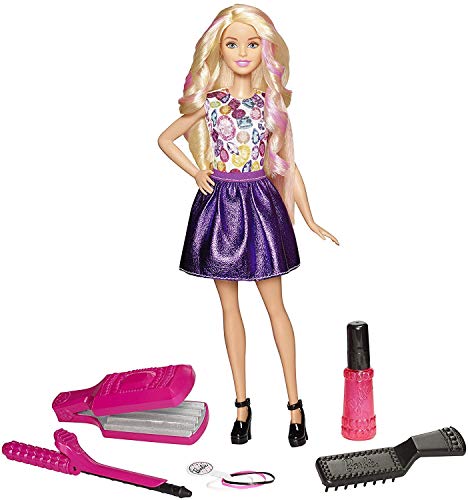 Barbie Muñeca Ondas y rizos , muñeca para peinar (Mattel DWK49)