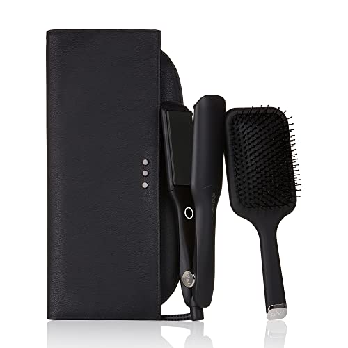 ghd max gift set - set plancha de pelo profesional con placas anchas para cabello largo, grueso o rizado, tecnología dual - zone, edición...
