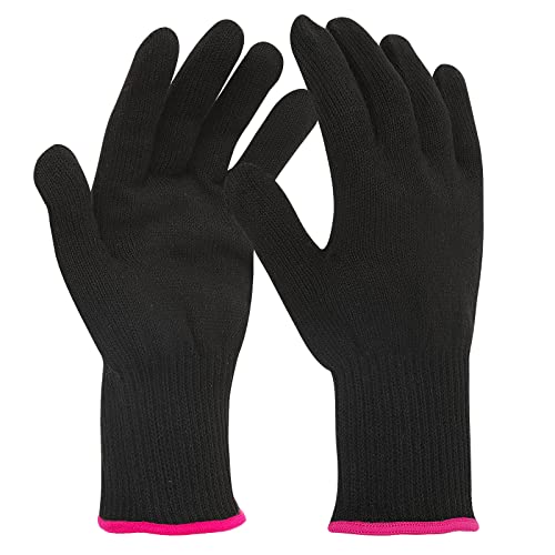 WLLHYF 2 guantes profesionales resistentes al calor para peinar el cabello, bloqueo del calor para rizadores y rizadores, guantes...