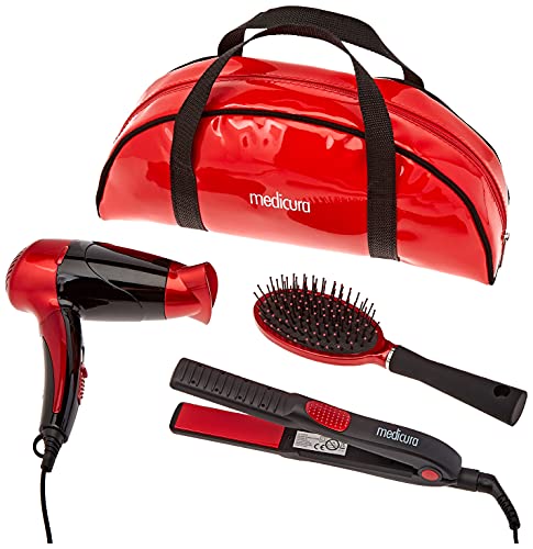 Ardes - Kit de utensilios para el cabello 8secador, plancha, cepillo y funda)